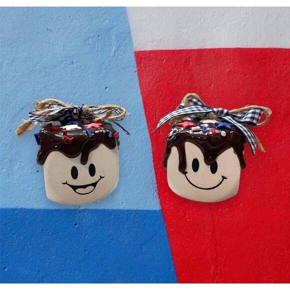 🆕 Faux Marshmallow Buddy/ S’mores,Tiered Tray Decor, Fake Bake - Picture 3 of 10